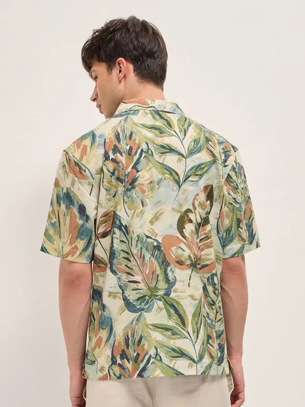 Men's_Cuban_Collar_Half_Sleeve_Casual_Shirt_|_Relaxed_Fit_Summer_Wear