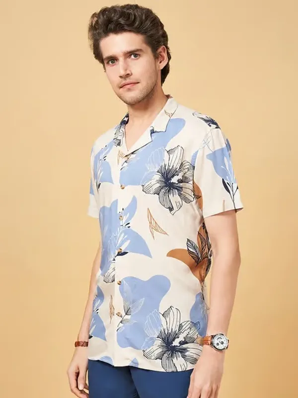 Men's_Cuban_Collar_Half_Sleeve_Casual_Shirt_|_Relaxed_Fit_Summer_Wear