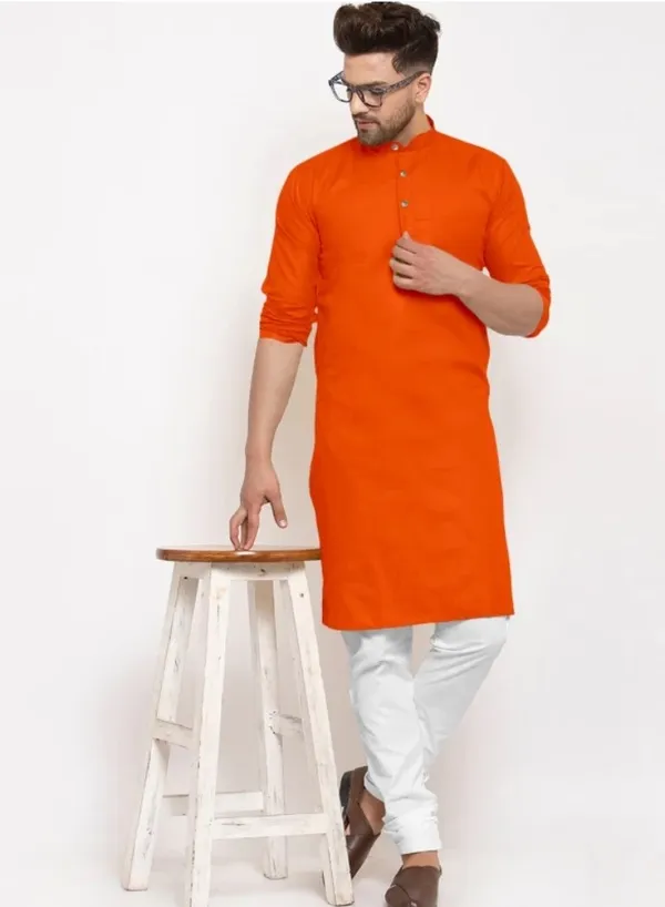 Stylish_Kurta_Orange_Colour