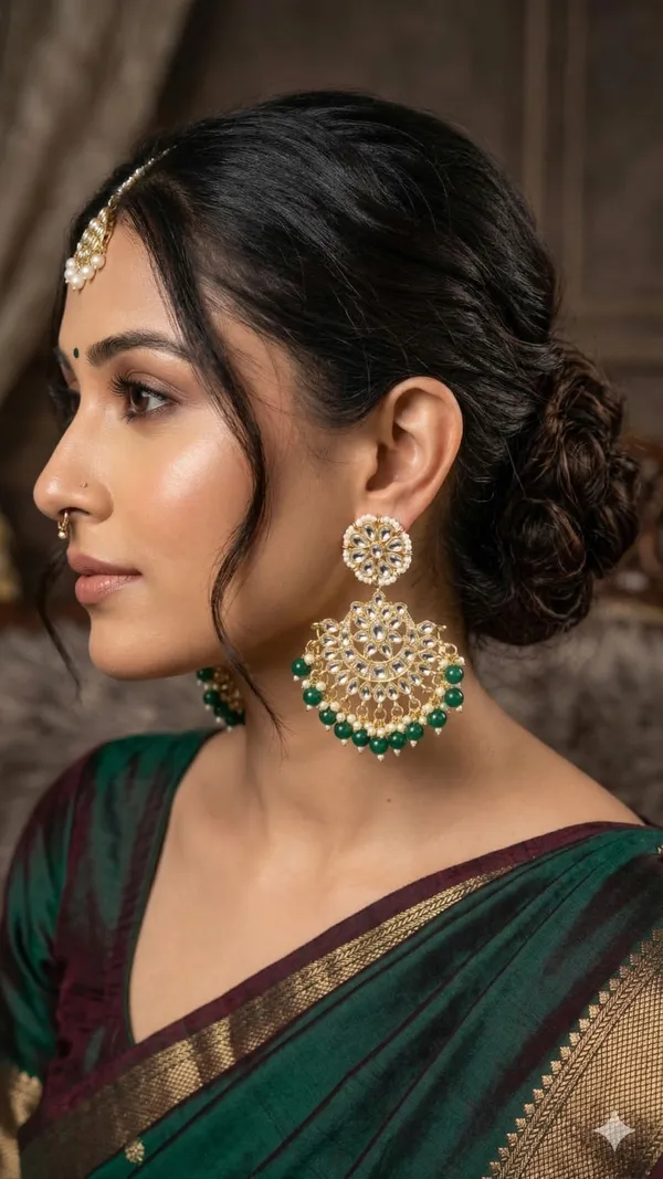 Beautiful_Designer_Kundan_Pearl_Earrings_For_Girls_-Green