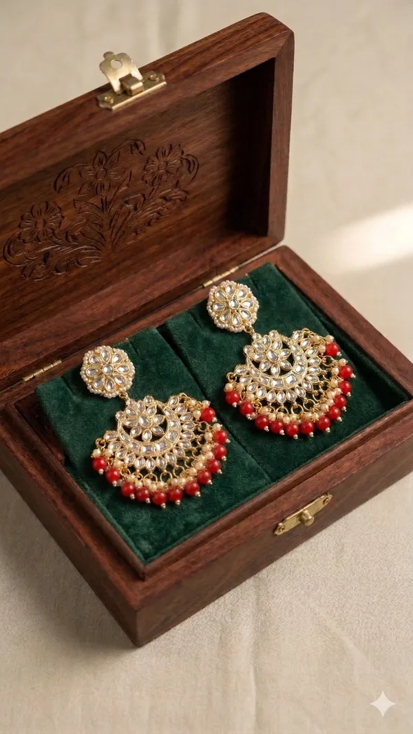 Beautiful_Designer_Kundan_Pearl_Earrings_For_Girls_-Red