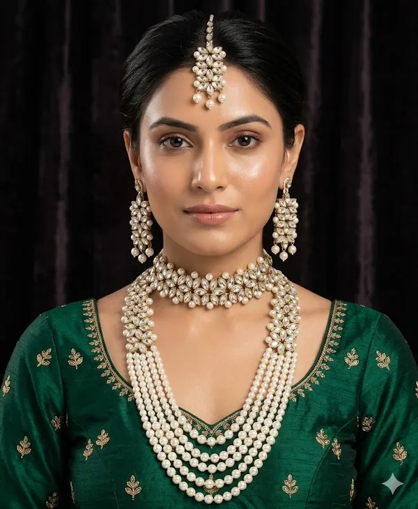 Golden_White_Pearl_Kundan_Set