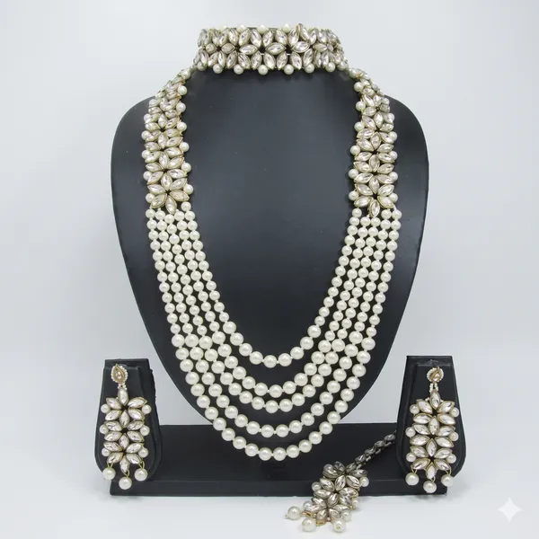 Golden_White_Pearl_Kundan_Set