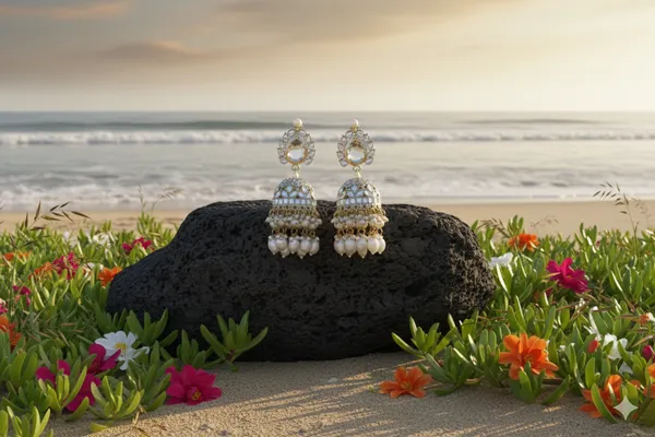 White_Kundan_Pearl_Jhumka_Earrings