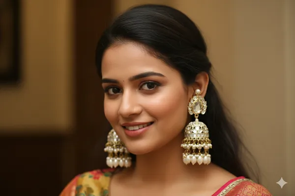 White_Kundan_Pearl_Jhumka_Earrings