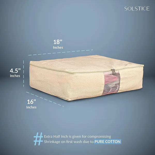 Set_of_5_Cotton_Clothes_Storage_Box/Covers/Bags_with_Zip_(18_x_16_x_4.5_inch)_as_Wardrobe_Organizer_for_Huge_Silk_Saree/Big_Lehenga/Dresses/Shirts/Trousers/Gown/Quilts_-_Pack_of_(5)
