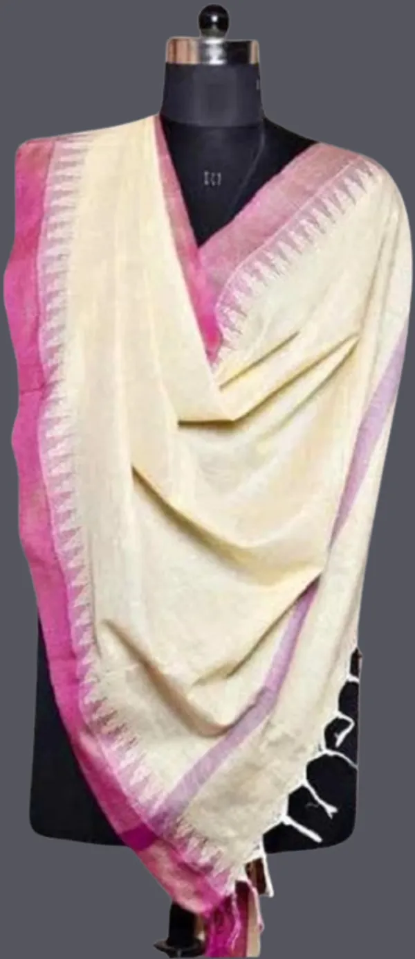 Beige_Khadi_Cotton_Premium_Dupatta_For_Women