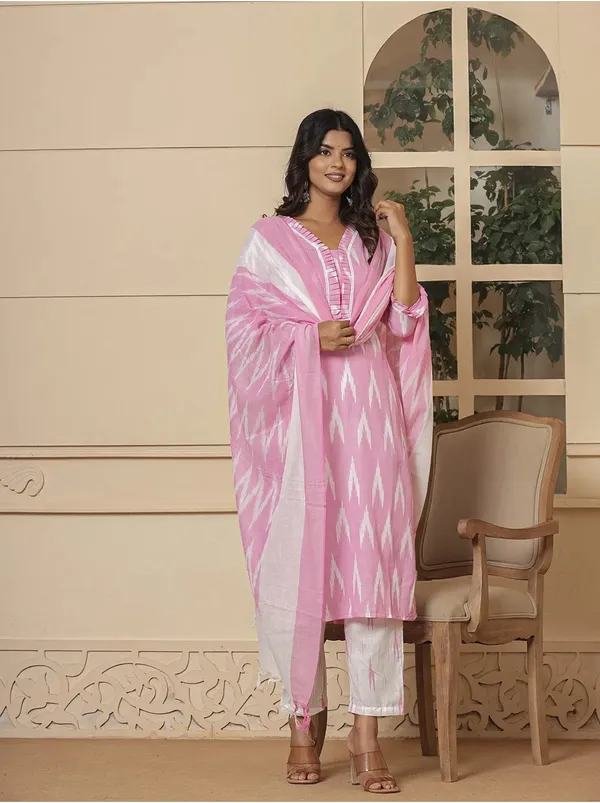 Pink_And_White_Cotton_Premium_Salwar_Suit_Material_For_Women
