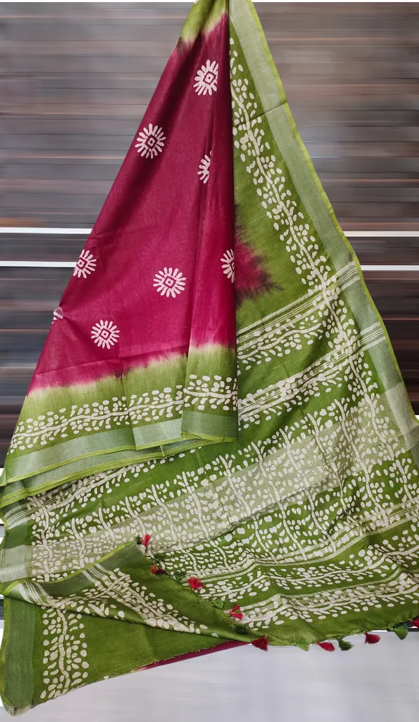 Multicolor_Pure_Cotton_Premium_Hand_Batik_Saree_Forwomen