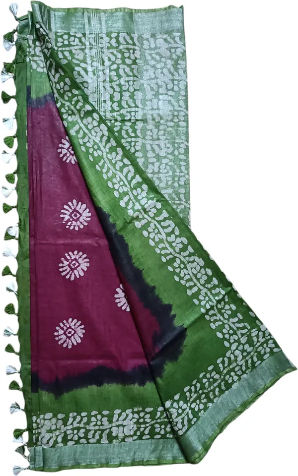 Multicolor_Pure_Cotton_Premium_Hand_Batik_Saree_Forwomen