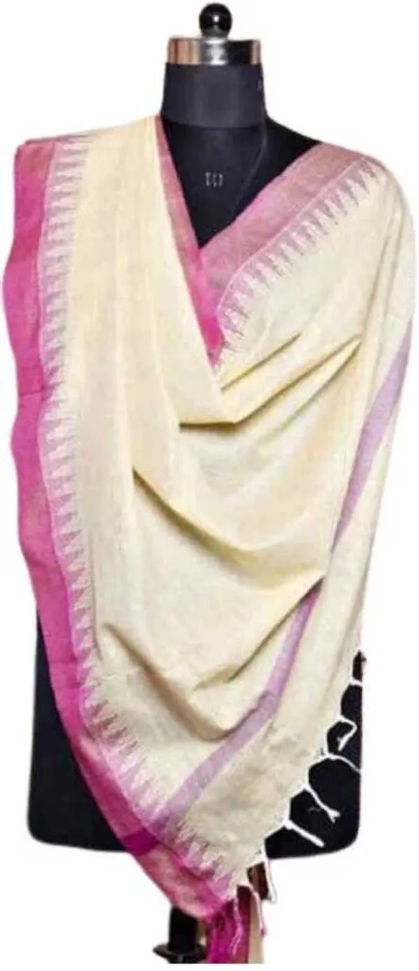 Pink_Khadi_Cotton_Premium_Dupatta_For_Unisex
