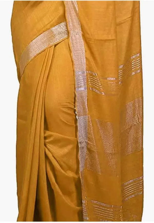 Mustard_Linen_Premium_Handloom_Saree_Forwomen