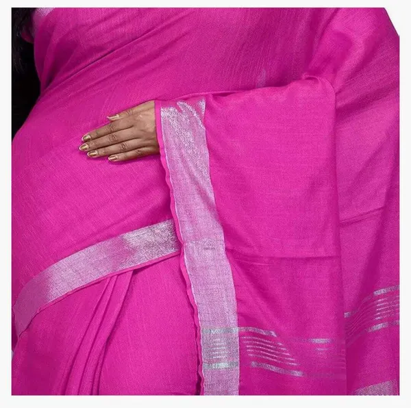 Pink_Linen_Premium_Handloom_Saree_Forwomen