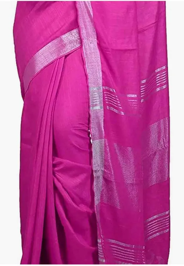 Pink_Linen_Premium_Handloom_Saree_Forwomen
