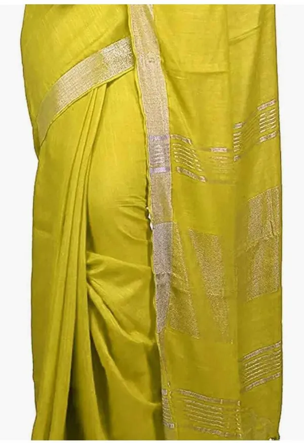Yellow_Linen_Premium_Handloom_Saree_Forwomen