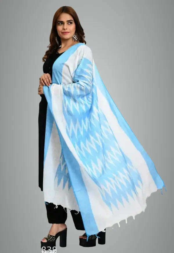 Light_Blue_Pure_Cotton_Premium_Dupatta_Forwomen