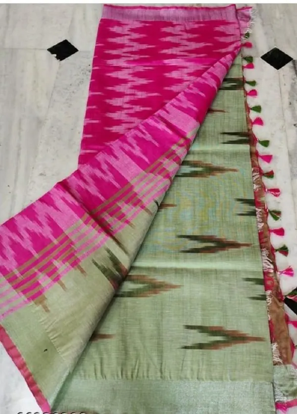 Multicolor_Cotton_Blend_Premium_Bhagalpuri_Saree_Forwomen