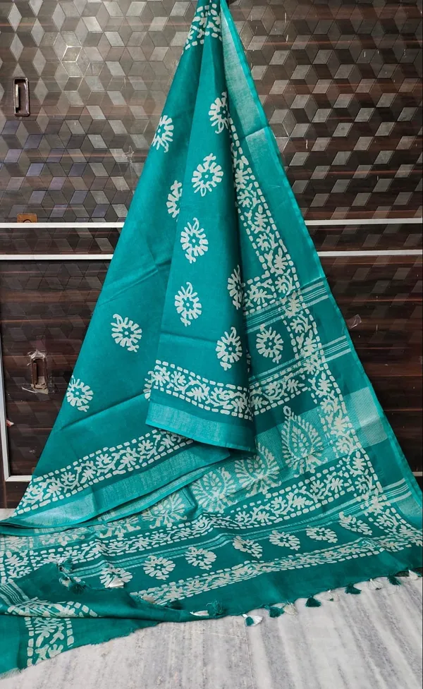Multicolor_Cotton_Blend_Premium_Handloom_Saree_Forwomen
