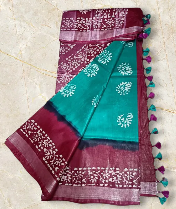 Multicolor_Cotton_Blend_Premium_Handloom_Saree_Forwomen
