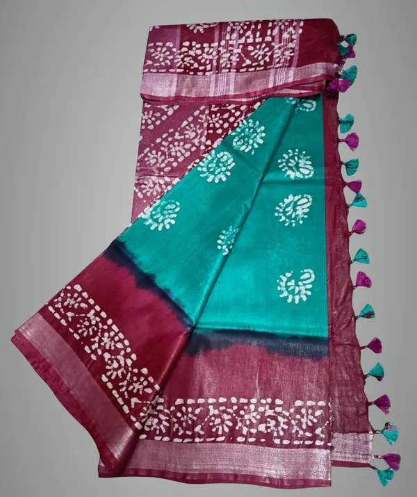 Multicolor_Cotton_Blend_Premium_Handloom_Saree_Forwomen
