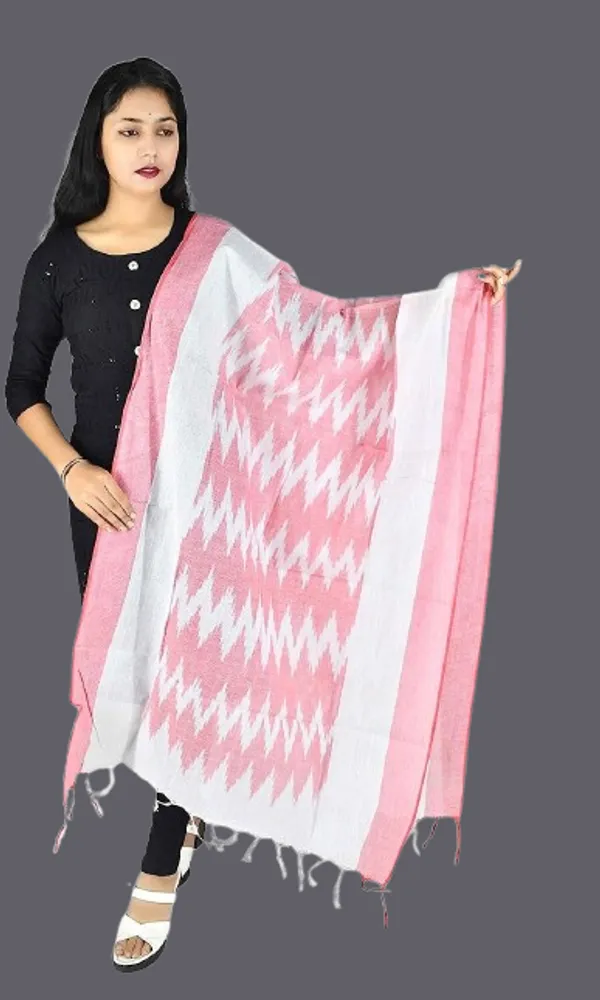 Pink_Pure_Cotton_Premium_Dupatta_For_Women
