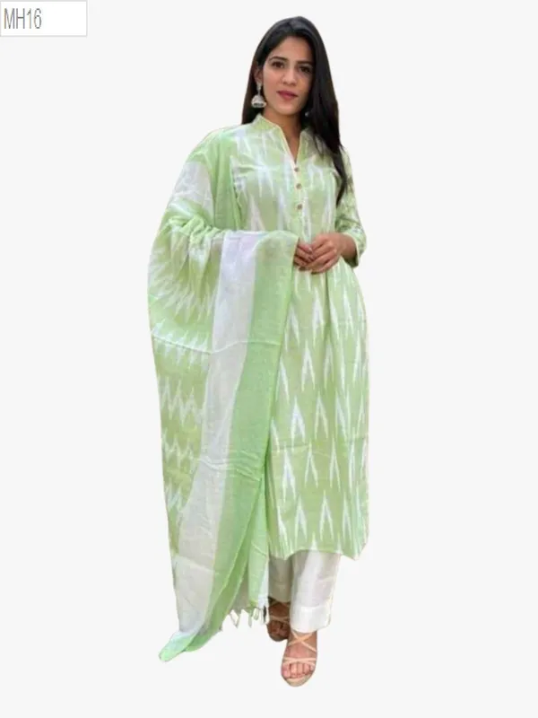 Green_And_White_Cotton_Blend_Premium_Salwar_Suit_Material_Forwomen