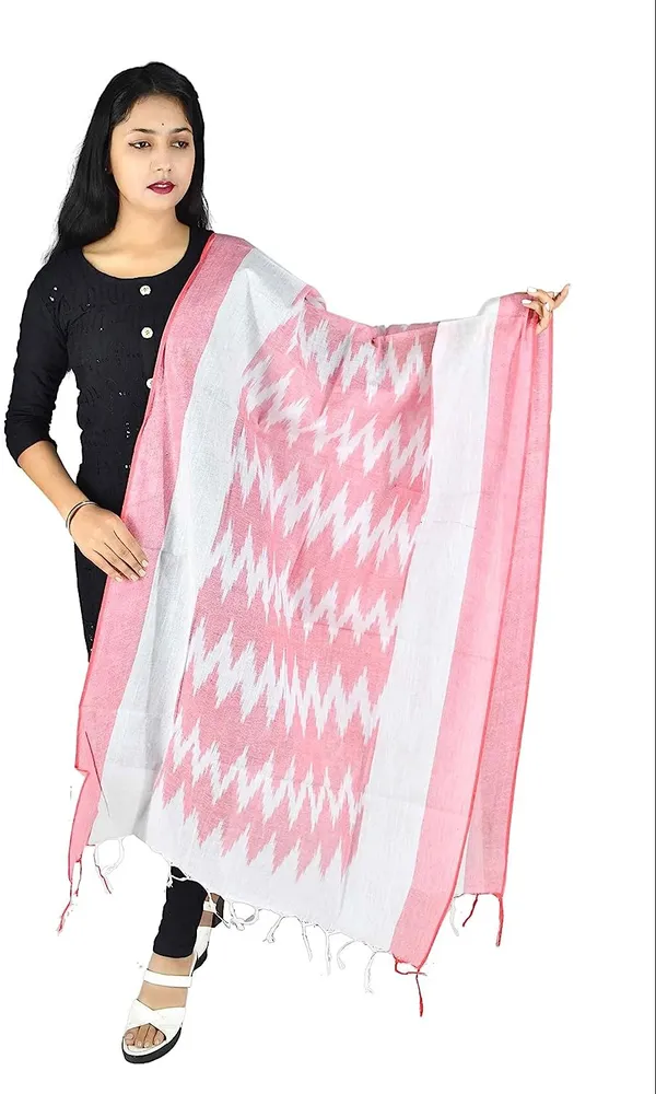Pink_Pure_Cotton_Premium_Dupatta_Forwomen