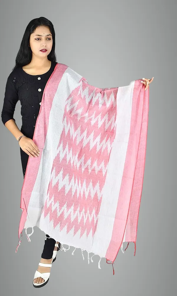 Pink_Pure_Cotton_Premium_Dupatta_Forwomen