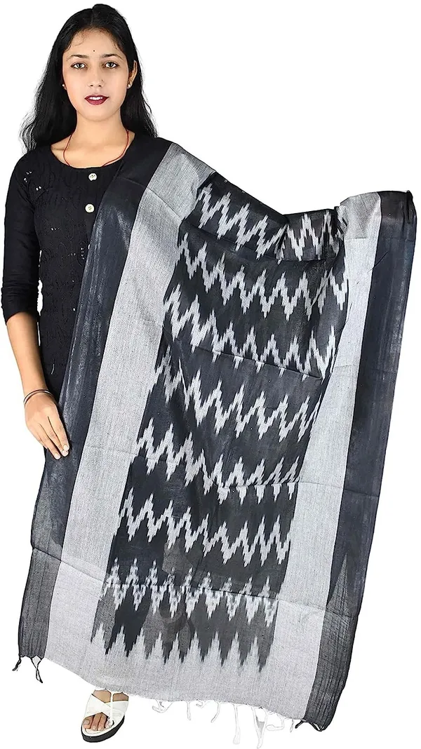 Black_Pure_Cotton_Premium_Dupatta_For_Unisex