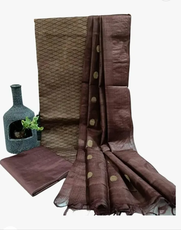 Brown_Jacquard_Premium_Salwar_Suit_Material_Forwomen