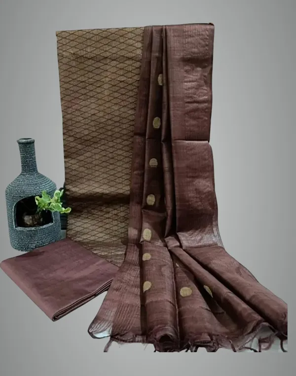Brown_Jacquard_Premium_Salwar_Suit_Material_Forwomen