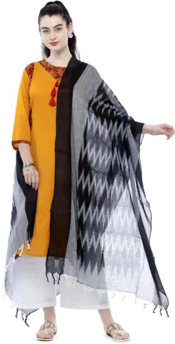Black_Pure_Cotton_Premium_Dupatta_For_Unisex