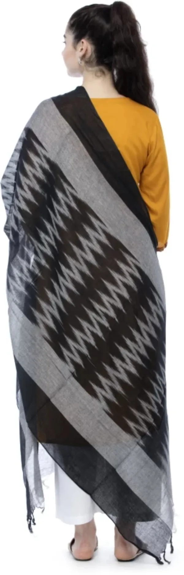 Black_Pure_Cotton_Premium_Dupatta_For_Unisex