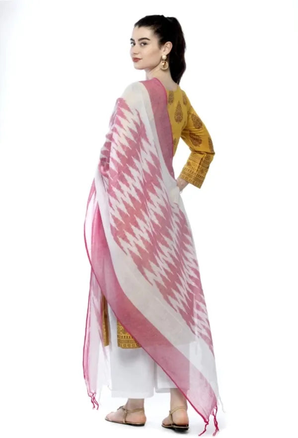 Pink_Pure_Cotton_Premium_Dupatta_For_Unisex