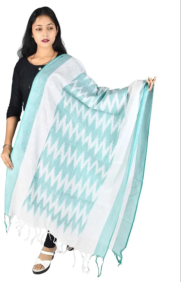Light_Blue_Pure_Cotton_Premium_Dupatta_Forwomen