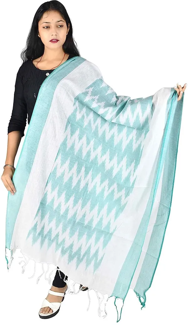 Light_Blue_Pure_Cotton_Premium_Dupatta_Forwomen