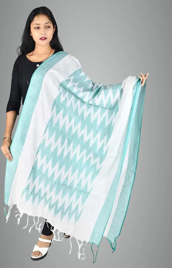 Light_Blue_Pure_Cotton_Premium_Dupatta_Forwomen