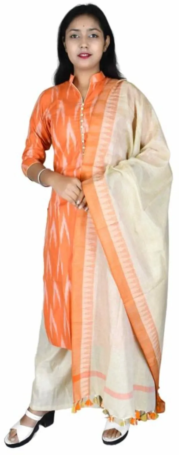 Orange_Cotton_Premium_Suit_Fabric_For_Women