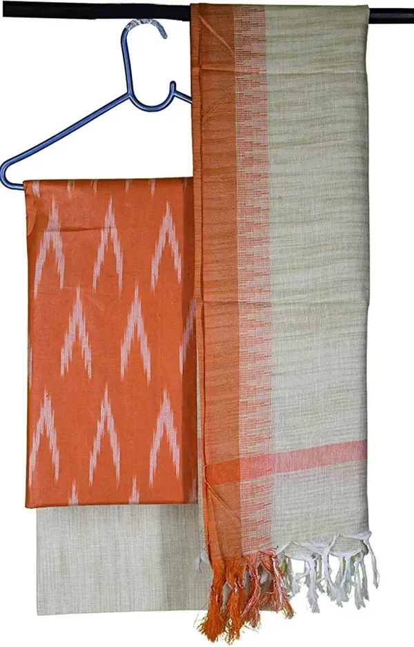 Orange_Cotton_Premium_Suit_Fabric_For_Women