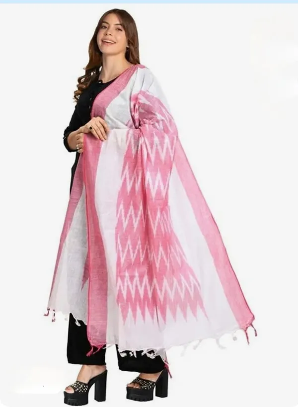 Pink_Pure_Cotton_Premium_Dupatta_For_Women