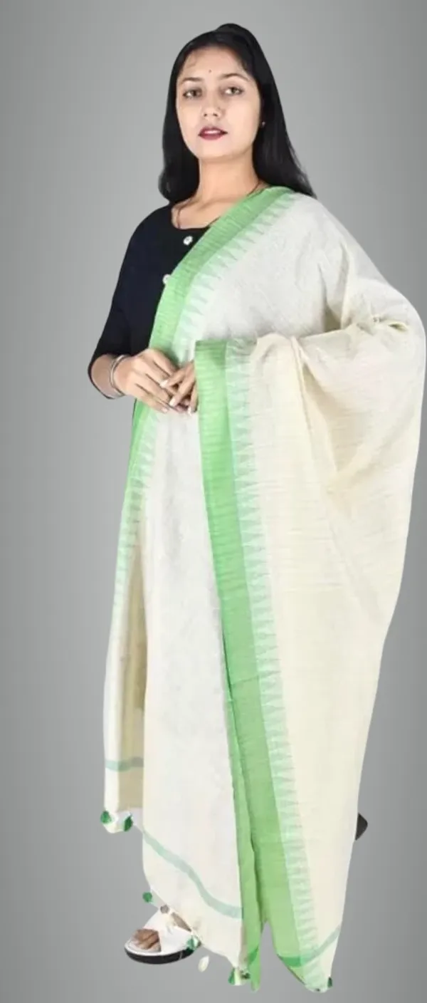 Green_Khadi_Cotton_Premium_Dupatta_For_Women