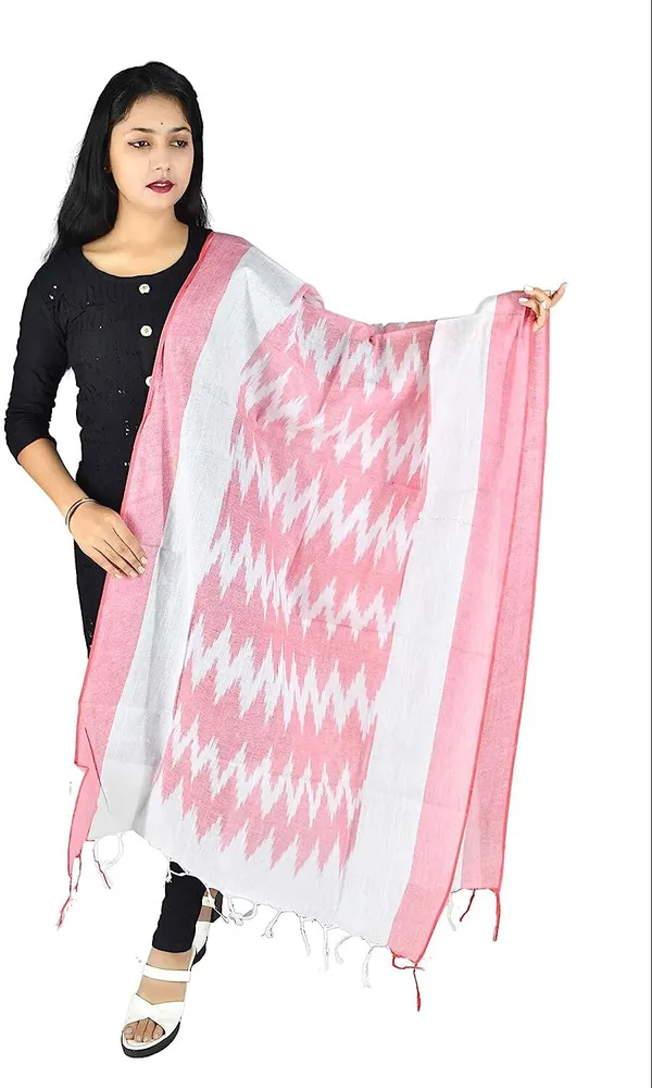 Pink_Pure_Cotton_Premium_Dupatta_For_Women
