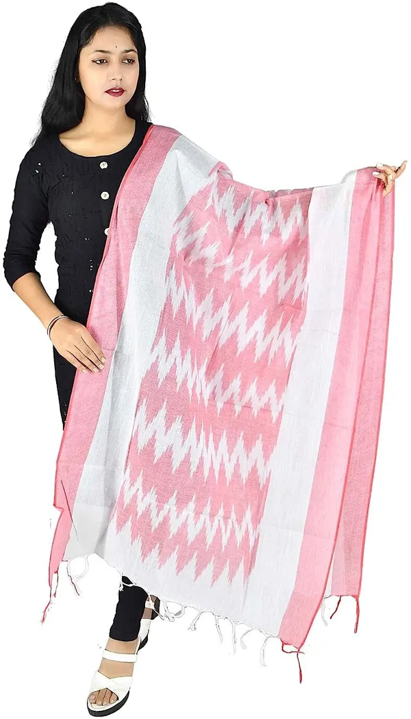 Pink_Pure_Cotton_Premium_Dupatta_For_Women