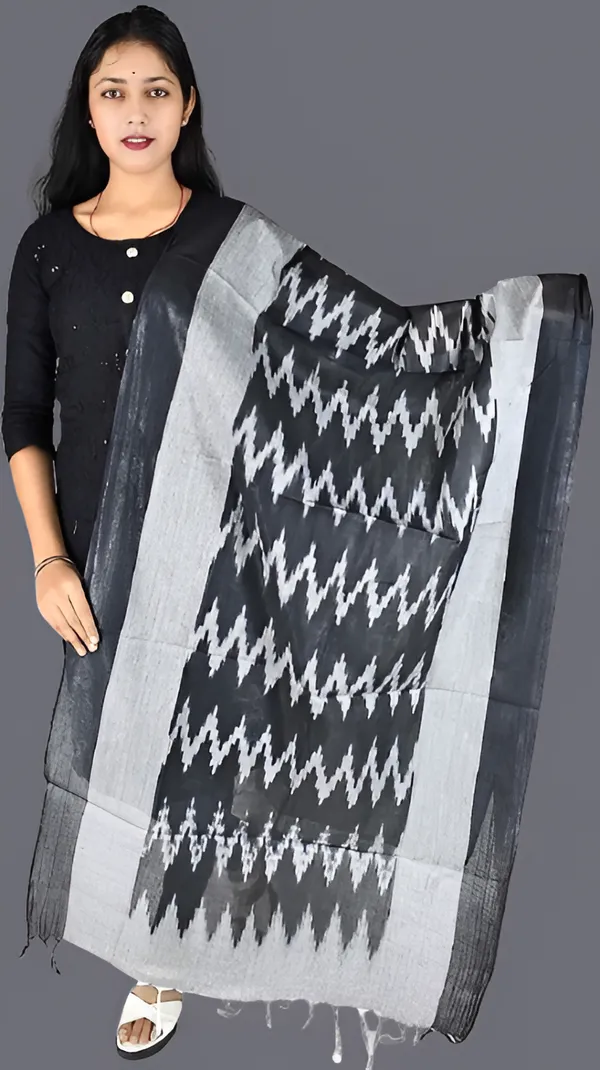 Black_Pure_Cotton_Premium_Dupatta_For_Unisex