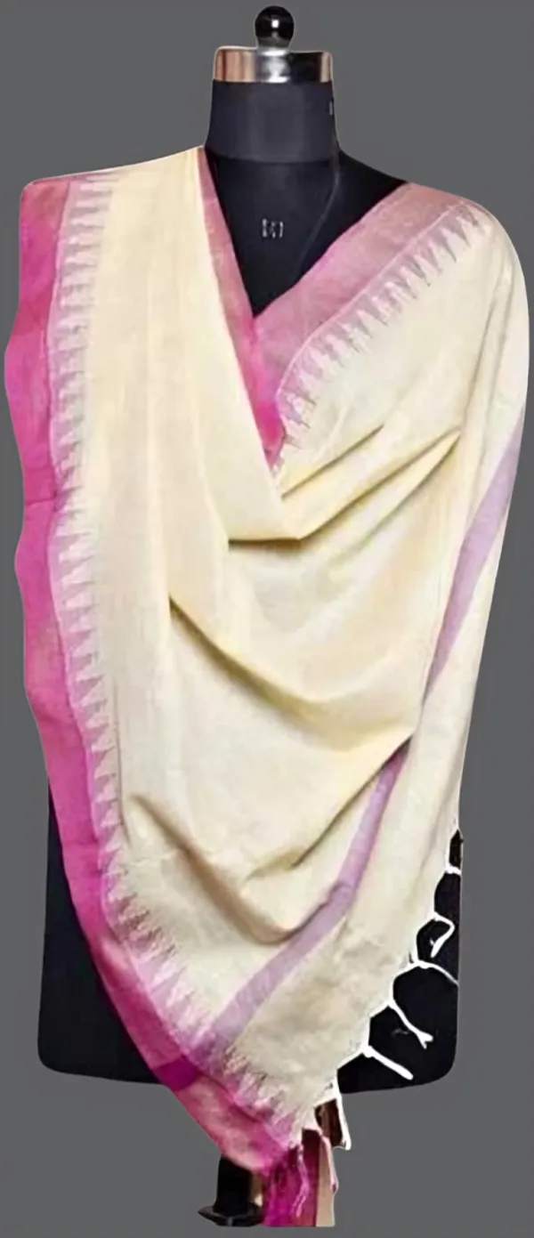 Pink_Khadi_Cotton_Premium_Dupatta_For_Unisex