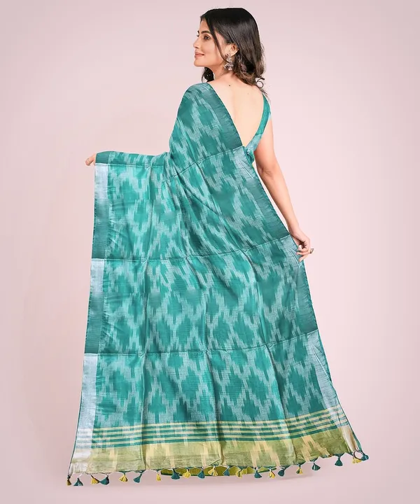 Multicolor_Cotton_Blend_Premium_Bhagalpuri_Saree_Forwomen
