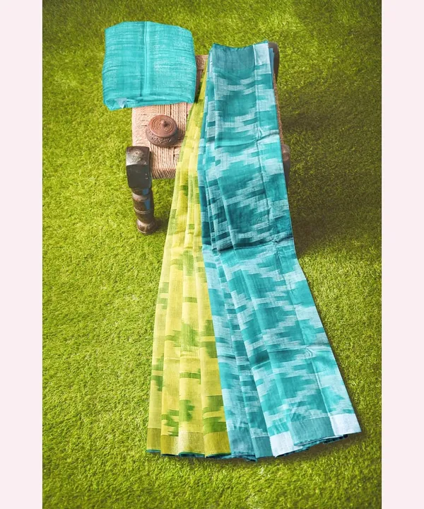 Multicolor_Cotton_Blend_Premium_Bhagalpuri_Saree_Forwomen