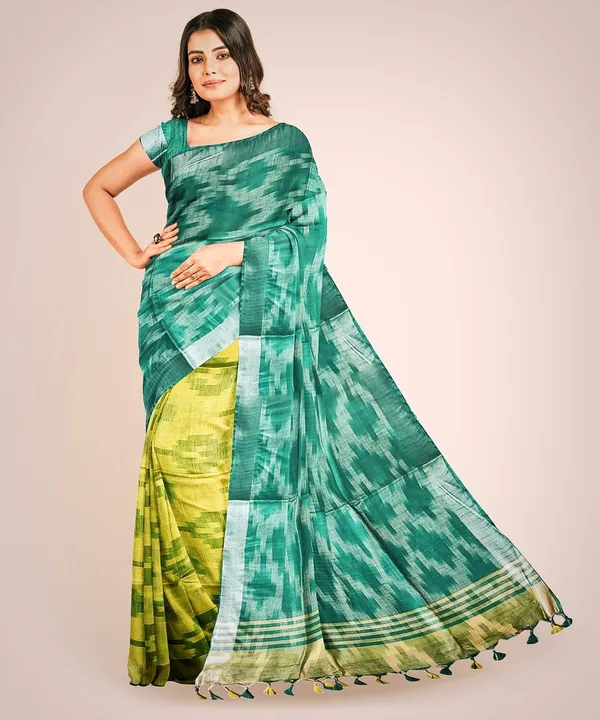 Multicolor_Cotton_Blend_Premium_Bhagalpuri_Saree_Forwomen