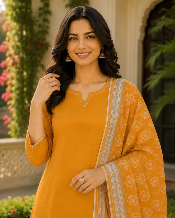 Pure_Cotton_Kurta_and_Pants_with_Dupatta