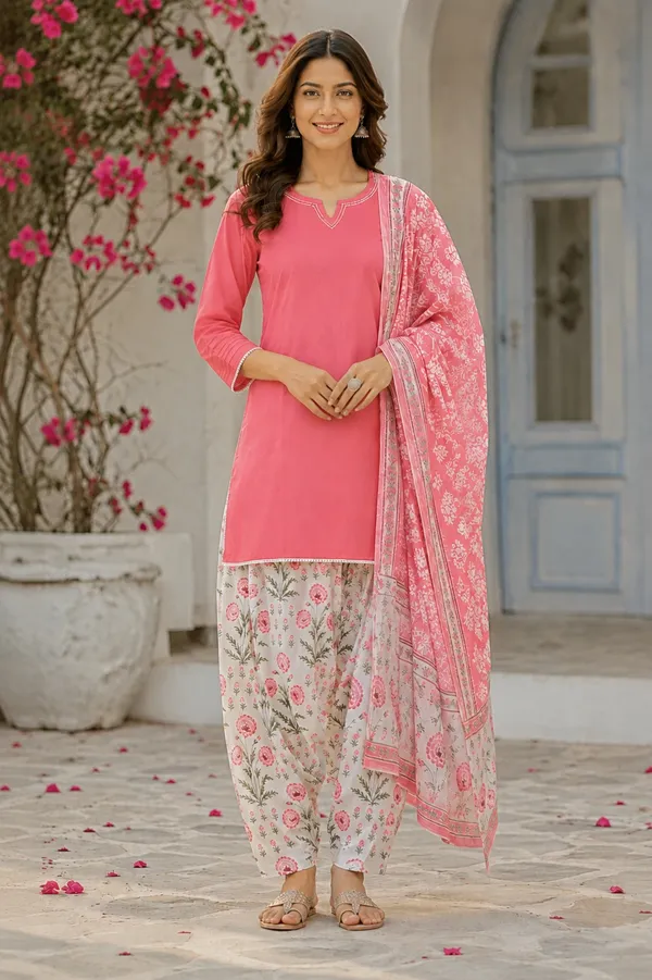 Pure_Cotton_Kurta_and_Pants_with_Dupatta
